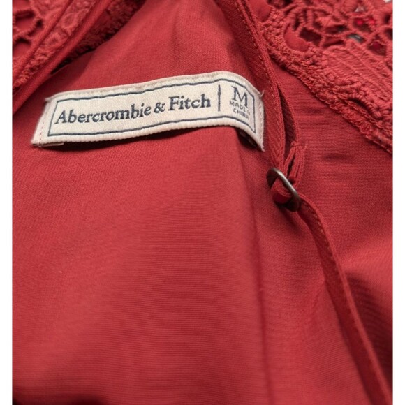 Abercrombie & Fitch Crop Top Crochet Bohemian Festival Floral Size Medium - Picture 9 of 10